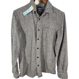 Grayers 100% Cotton Hermitage Gray Flannel Button Up Shirt Size Medium
